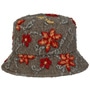 Flower Bucket Wool Hat by Gebeana taupe