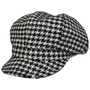 Houndstooth Newsboy Cap by Alfonso D’Este black-white