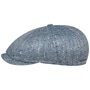 Lanfield Herringbone Flat Cap by Stetson blue-navy