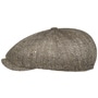 Lanfield Herringbone Flat Cap by Stetson brown-beige