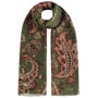 Wool Paisley Summer Scarf by Stetson dark green