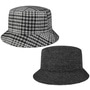 Small Checks Bucket Reversible Hat by Lipodo grey
