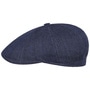 Bricksford 8 Panel Linen Flat Cap by Stetson denim