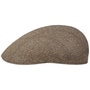 Herringbone UV Silk Driver Flat Cap by Stetson brown