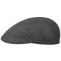 Herringbone UV Silk Driver Flat Cap by Stetson anthracite