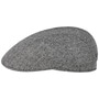 Herringbone UV Silk Driver Flat Cap by Stetson black-white