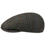 Burnstead Wool Driver Flat Cap by JJ Hats blue-green