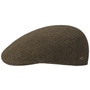 Wool Mix Driver Flat Cap by JJ Hats brown