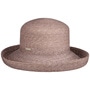Javina Upward Brimmed Straw Hat by Seeberger grey