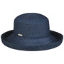 Javina Upward Brimmed Straw Hat by Seeberger navy