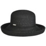 Javina Upward Brimmed Straw Hat by Seeberger black