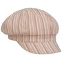 Fresh Stripes Newsboy Cap by Seeberger coral