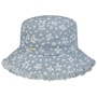 Flower Denim Bucket Cloth Hat by Seeberger denim