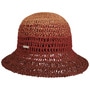 Gradient Colours Cloche Straw Hat by Seeberger terracotta