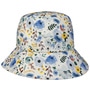 Floral Pattern Cotton Hat by Seeberger beige-blue