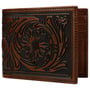 Tooled Leather Bi-Fold Wallet by Stetson brown