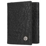 Croco Embossed Leather Tri-Fold Wallet by Stetson black