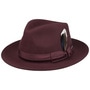 Grayson Fedora Wool Hat by Stetson bordeaux