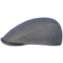 Barrick Linen Flat Cap by Lierys blue