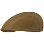 Waxed Cotton WR Ivy Flat Cap by Stetson brown