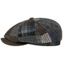 Hatteras Viscott Patchwork Flat Cap by Stetson brown-blue