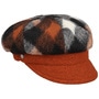 Kilena Wool Check Newsboy Cap by Lierys black-yellow