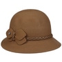 Manuleja Cloche Hat with Leather Band by Lierys beige