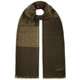 Houndstooth Paisley Mix Wool Scarf by Stetson beige-green