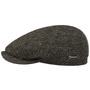 Harris Tweed Driver Flat Cap by Stetson olive-mottled