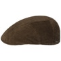 Curson Cord Driver Flat Cap by Stetson dark brown