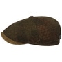 Hatteras Dark Paisley Flat Cap by Stetson brown