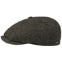 Hatteras Dark Herringbone Flat Cap by Stetson olive-mottled