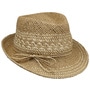 Twotone Trilby Straw Hat by Loevenich camel