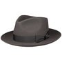 Stoakley Fur Felt Fedora Hat by JJ Hats grey