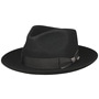Stoakley Fur Felt Fedora Hat by JJ Hats black