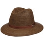 Packable Crochet Raffia Hat by Borsalino brown