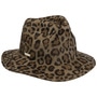 Wool Fedora Hat with Leopard Pattern by Seeberger beige