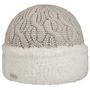 Faux Fur Cuff Knit Hat by Seeberger oatmeal