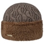 Faux Fur Cuff Knit Hat by Seeberger taupe