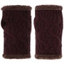 Cable Knit Wrist Warmers by Seeberger bordeaux