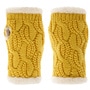 Cable Knit Wrist Warmers by Seeberger yellow