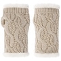 Cable Knit Wrist Warmers by Seeberger oatmeal