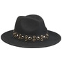 Eyelet Band Fedora Wool Hat by Seeberger black