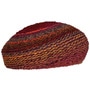 Multicolour Knit Beret by bedacht orange-red