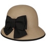 Big Bow Cloche Hat by bedacht beige