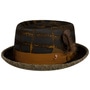 Vescova Pork Pie Cloth Hat by Alfonso D'Este navy-brown