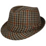 Classic Check Trilby Wool Hat by Alfonso D'Este beige