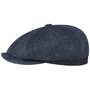 Cashmere Herringbone Flat Cap by Alfonso D'Este blue