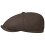 Hatteras Classic Cotton Flat Cap by Stetson dark brown