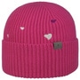 Little Hearts Beanie Hat with Cuff by Lierys pink
